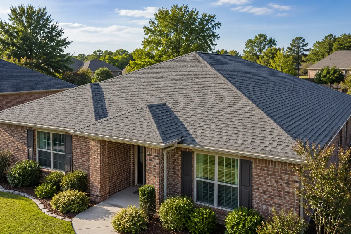 Roofing project: modern hip roof