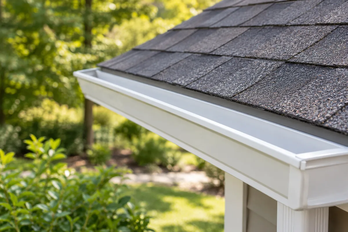 Roofing project: flashing gutter
